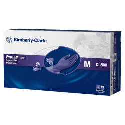 Kimberly-Clark® Safeskin Purple Nitrile Exam Gloves, Medium, Purple, Box Of 100