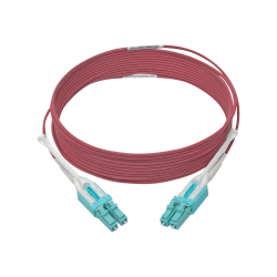 Tripp Lite 10 Gb Duplex Multimode 50/125 OM4 LSZH Fiber Patch Cable (LC/LC), Push/Pull Tabs, Magenta, 4 m (13 ft.)