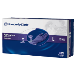 Kimberly-Clark® Safeskin Purple Nitrile Exam Gloves, Large, Purple, Box Of 100