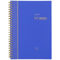 Cambridge® WorkStyle Focus Weekly/Monthly Planner, 8-1/2" x 5-1/2", Blue, January To December 2023, 1606-200-20