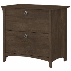 Bush® Furniture Salinas 2 Drawer Lateral File Cabinet, Ash Brown, Standard Delivery