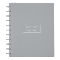 2026-2027 TUL® Discbound Monthly Teacher Planner, Letter Size, Gray, July To June