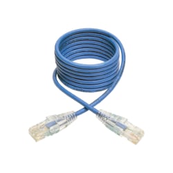 Tripp Lite 5ft Cat6 Gigabit Snagless Molded Slim UTP Patch Cable RJ45 M/M Blue 5' - 5 ft Category 6 Network Cable for Network Device, Switch, Router, Server, Modem, Printer, Computer - First End: 1 x RJ-45 Male Network - Second End: 1 x RJ-45 Male