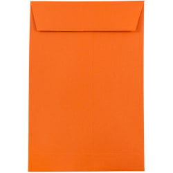 JAM Paper® Open-End 6" x 9" Catalog Envelopes, Gummed Seal, 30% Recycled, Orange, Pack Of 10