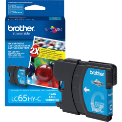 Brother LC65HYC Original Ink Cartridge - Inkjet - 750 Pages - Cyan - 1 Each