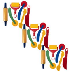 READY 2 LEARN Dough Tools, 6 Per Pack, Set Of 3 Packs