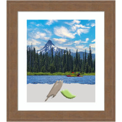 Amanti Art Alta Picture Frame, 25" x 29", Opening Size 20" x 24" (Matted To 16" x 20"), Medium Brown