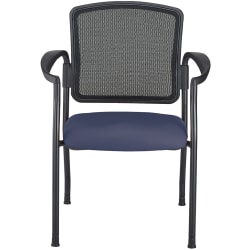 WorkPro® Spectrum Series Mesh/Vinyl Stacking Guest Chair With Antimicrobial Protection, With Arms, Grape, Set Of 2 Chairs, BIFMA Compliant