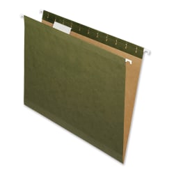 Nature Saver 1/5-Cut Hanging File Folders, Letter Size, 100% Recycled, Green, Box Of 25