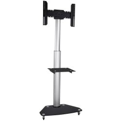 Mount-It! Mobile TV Stand For 37" - 70" Screens, 43-3/4"H x 23-1/4"W x 5-5/8"D, Black