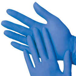 SKILCRAFT Chemo-Tested Exam Gloves, Large, Blue, 100 Gloves Per Pack, Box Of 10 Packs