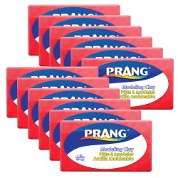 Prang Modeling Clay Packs, 1 Lb, Red, Set Of 12 Packs