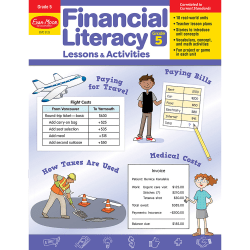 Evan-Moor Financial Literacy Lessons & Activities, Grade 5