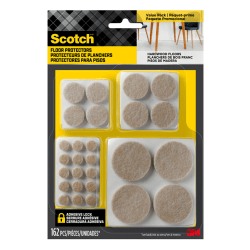 Scotch® Floor Protection Felt Pads, Beige, Pack Of 162