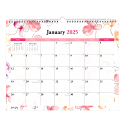 2025 Blue Sky Monthly Wall Calendar, 15" x 12", Lindley, January 2025 To December 2025