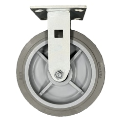 CSL Poly Casters, Rigid, 8", Gray, Set Of 2 Casters