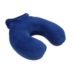 Samsonite® Travel Pillow, Memory Foam, With Pouch, 10"H x 10"W x 3"D, Blue
