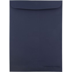 JAM Paper® Open-End 9" x 12" Catalog Envelopes, Gummed Seal, Navy Blue, Pack Of 10