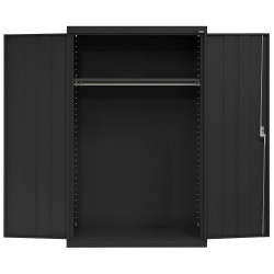Sandusky Elite Series 46"W Heavy-Duty Assembled Wardrobe Storage Cabinet, Black