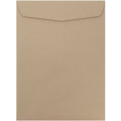 JAM Paper® Open-End 10" x 13" Catalog Envelopes, Gummed Closure, 100% Recycled, Brown, Pack Of 10