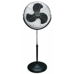 Optimus 18" Adjustable Industrial-Grade High-Velocity Stand Fan, Black