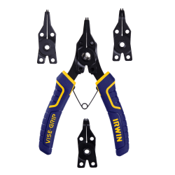 IRWIN® VISE-GRIP® Combination Internal/External Snap-Ring Pliers Set with 4 Interchangeable Tips