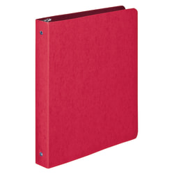Wilson Jones® Presstex® 3-Ring Binder, 1" Round Rings, Executive Red