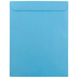 JAM Paper® Open-End 10" x 13" Catalog Envelopes, Gummed Closure, 30% Recycled, Blue, Pack Of 10