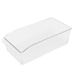 Martha Stewart Everyday Plastic Fridge Storage Container, 2.8 Qt, Clear