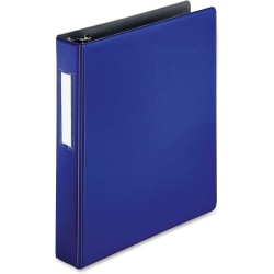 Business Source 1.5" D-Ring Binder, 1 1/2" Ring, Blue