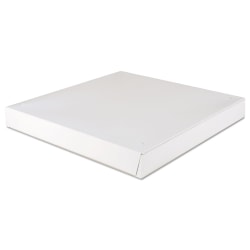 SCT® Lock-Corner Pizza Boxes, 1-15/16"H x 16"W x 16"D, White, Carton Of 100 Boxes