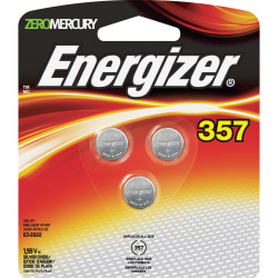 Energizer 357/303 Silver Oxide Button Battery 3-Packs - For Multipurpose - 1.5 V DC - 3/Pack - 120 / Carton