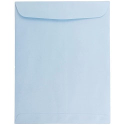 JAM Paper® Open-End 10" x 13" Catalog Envelopes, Gummed Closure, Baby Blue, Pack Of 10