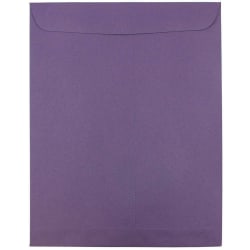 JAM Paper® Open-End 10" x 13" Catalog Envelopes, Gummed Closure, Dark Purple, Pack Of 10