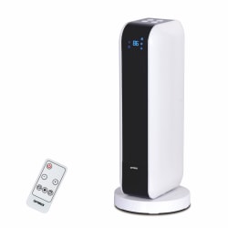 Optimus 1500-Watt Digital Oscillating Tower Heater With Remote, 17" x 4", White