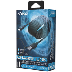 Nyko® Charge Link for PlayStation® 5 Controllers, 8-ft., Black (83312)