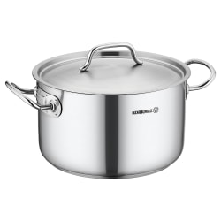 Korkmaz Gastro Proline Stainless Steel Casserole With Lid, 2.7 Liter, Silver