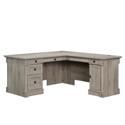 Sauder® Palladia 67"W L-Shaped Corner Desk, Split Oak