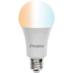 Energizer LED Light Bulb - A19 Size - Multi White Light Color - Google Assistant, Alexa Supported - Dimmable - Voice Control, Remote Controlled, Wi-Fi