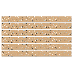 Carson Dellosa Education Straight Border, We Belong Speckled Kraft, 36' Per Pack, Set Of 6 Packs