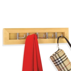 Better Houseware Milano Hook Horizontal Rack, 1"H x 4"W x 17-1/8"D, Natural/Silver