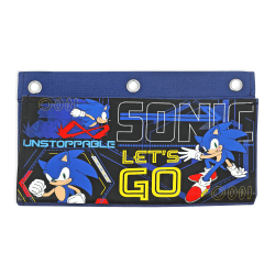 Innovative Designs 3-Ring Licensed Expandable Pencil Pouch, 6-1/4" x 10", Sonic the Hedgehog