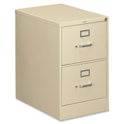 HON® 310 26-1/2"D Vertical 2-Drawer Legal-Size File Cabinet, Putty