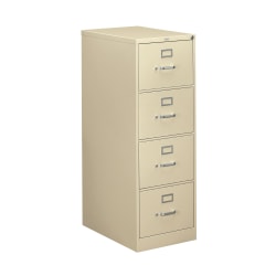 HON® 310 26-1/2"D Vertical 4-Drawer Legal-Size File Cabinet, Putty