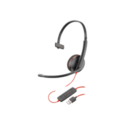 Plantronics Blackwire C3210 Headset, Black/Red