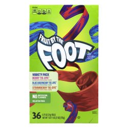 Fruit By The Foot Fruit Snacks, Assorted Flavors, 0.75 Oz, Box Of 36