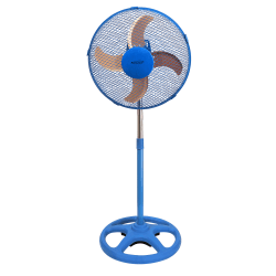 Brentwood 12" 3-Speed Adjustable Oscillating Stand Fan, 35" x 13", Blue