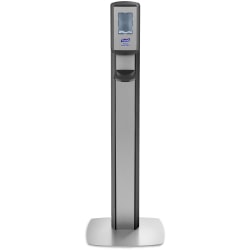 Purell® Messenger CS8 Panel Floor Stand With Hand Sanitizer Dispenser, Graphite