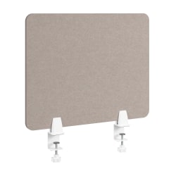 WorkPro Motiva Desktop Privacy Screen, 18"H x 22"W x 2"D, Warm Beige, Installation Included