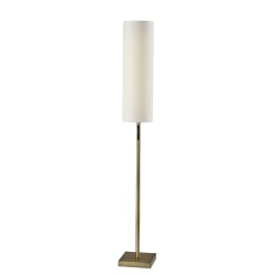 Adesso Matilda LED Floor Lamp With Smart Switch, 62"H, White/Antique Brass